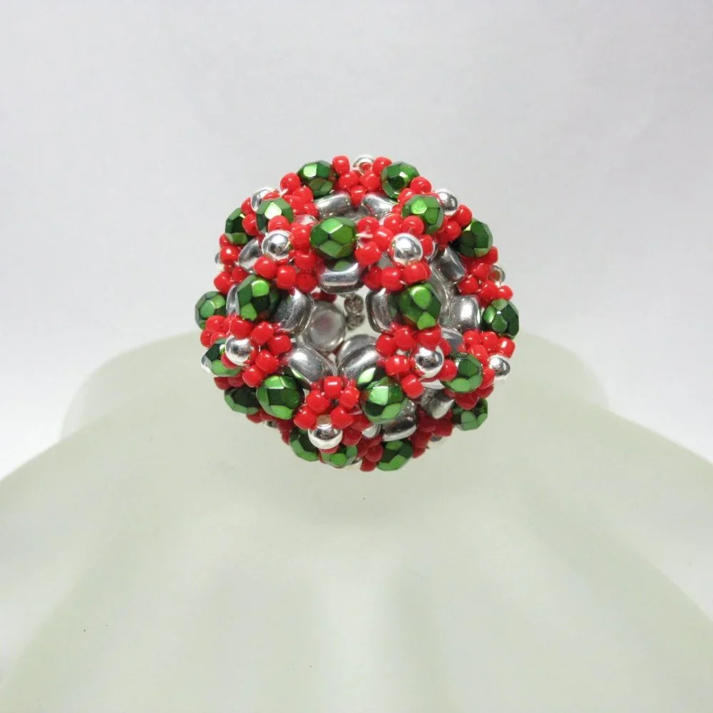 Handwoven Beaded Bead pendant
